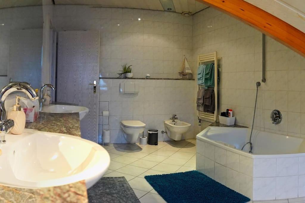 Grosse, Helle Wohnung Fuer Bis Zu 6 Personen Weinheim Extérieur photo