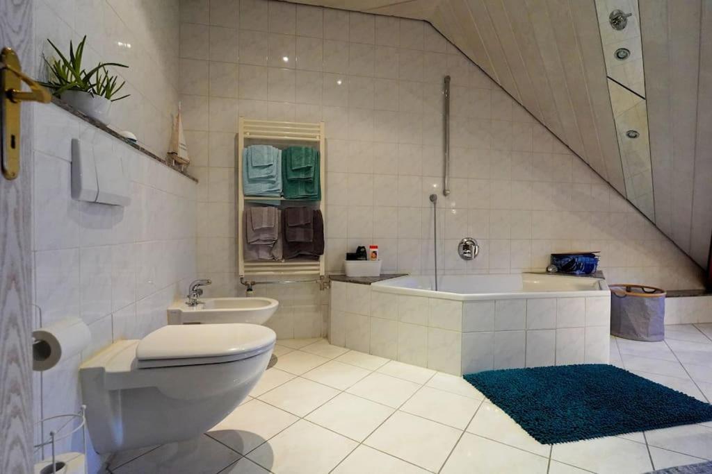 Grosse, Helle Wohnung Fuer Bis Zu 6 Personen Weinheim Extérieur photo